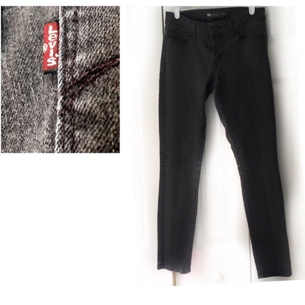 Levi’s Demi Curve Mid-rise Skinny Black/Grey Jeans